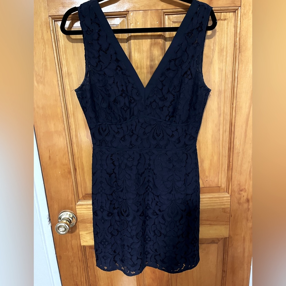 BB Dakota navy lace a-line dress